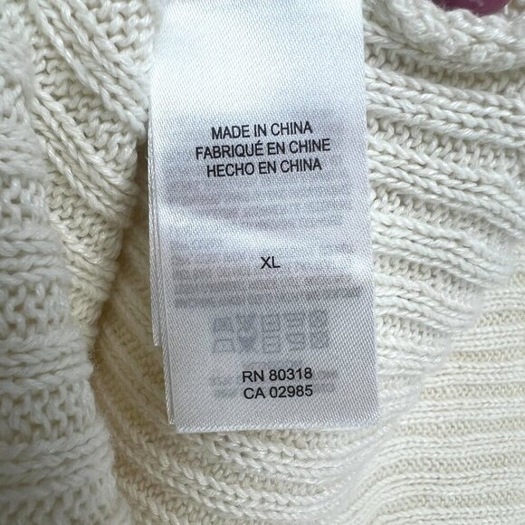 NTW Lucky Brand Linen/Cotton Blend Cream Knit Tank Top Size XL - Picture 7 of 7